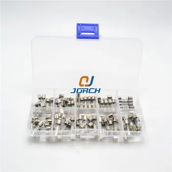 

100pcs Glass Tube Fuse 5x20mm 0.2A 0.5A 1A 2A 3A 5A 8A 10A 15A 20A 250V Fast Quick Blow Fuses Assorted Kits in Box