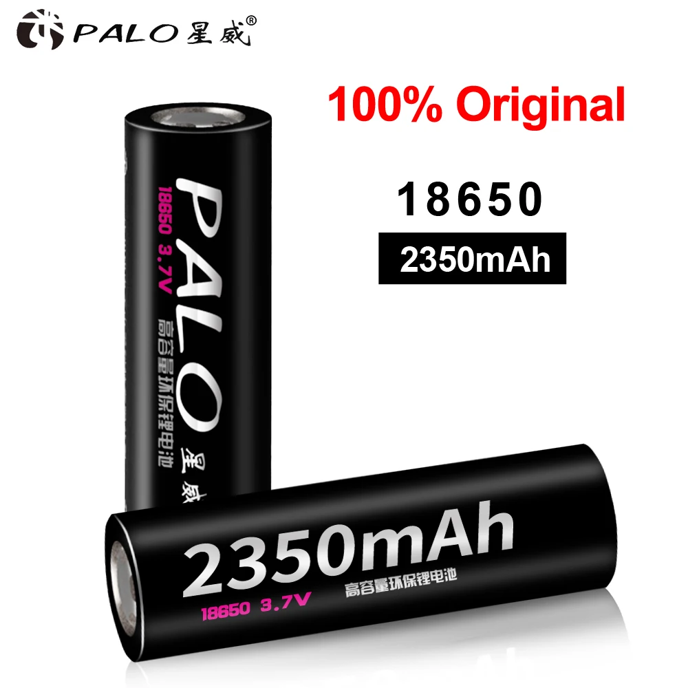 

PALO 100% New Original NCR18650B 3.7 v 23500 mah 18650 Lithium Rechargeable Battery For Panasonic Flashlight batteries