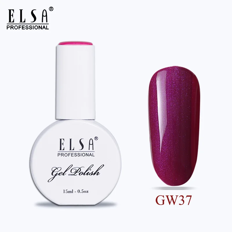 GW37 Elsa 15 мл Гель-лак для ногтей для маникюра Полупостоянный Vernis верхнее покрытие УФ светодиодный Гель-лак замачиваемый для ногтей художественный Гель-лак для ногтей - Цвет: GW37