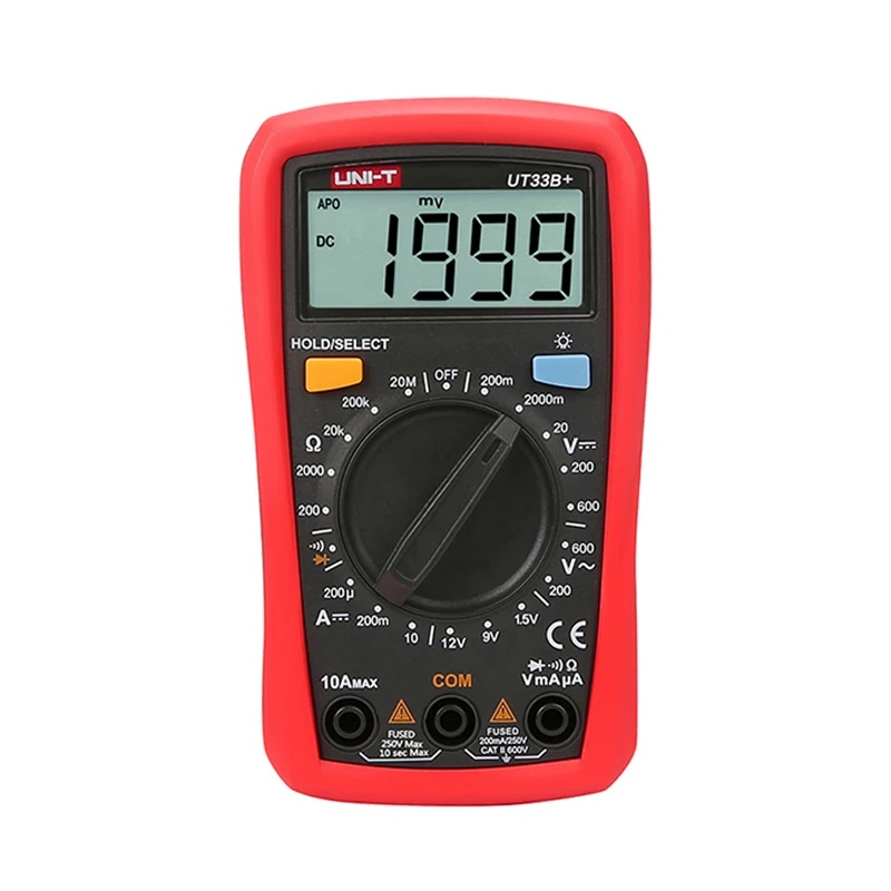 UNI-T UT33A+ UT33B+ UT33C+ UT33D+ размер ладони цифровой мультиметр с емкостью/NCV/диод тест/непрерывность зуммер - Цвет: UT33B