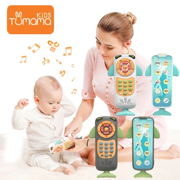 

Tumama Baby Mobile Whale Remote Control Touch Screen Mobile Phone Toys For Children Musical Flashing Mobiles For Newborn Toys