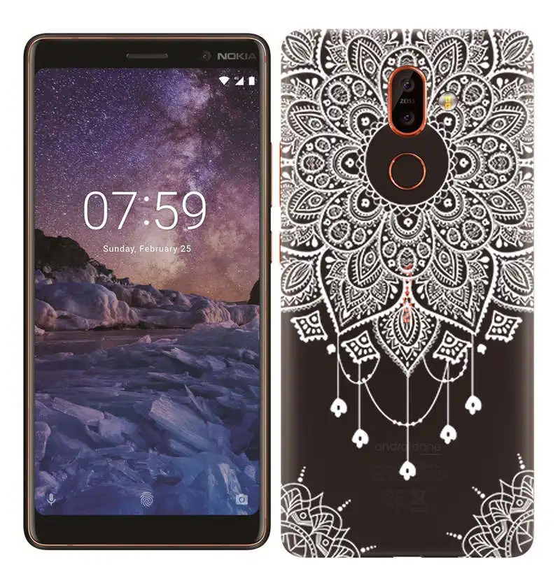 Silicone Case for Nokia 7 Plus 2.1 3.1 5.1 6.1 Soft TPU Painted Fundas for Nokia 3 5 6 7 8 Transparent Cover for Nokia X6 Shell  (9)