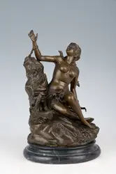 Искусство ремесла Медь доставка современный классический металлический Скульптура бронза топлесс Для женщин Леди Статуя красоты