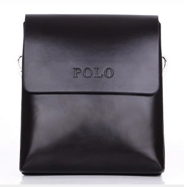 2016 Fashion POLO Famous Brand Leather Men Bag pu Leather Men Messenger