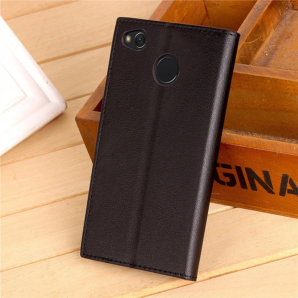Sale Wallet Case For Xiaomi Redmi 4,Luxury Leather Cover With Magnetic Stand Card Holder Case For Xiaomi Redmi 4 4X Folio Flip Case 22
