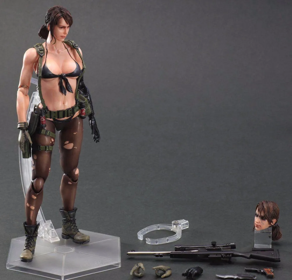 

Metal Gear Solid Action Figures Play Arts Kai The Phantom Pain Quiet Venom Snake PVC Toys 260mm Anime Metal Gear Playarts Kai