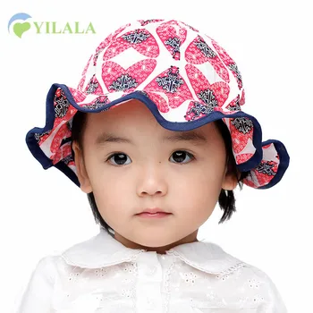 

Cute Baby Girls Hat Unisex Cotton Kids Cap Fashion Heart Print Children Cap Wide Brim Beach Hat Boys Spring Baby Girls Clothing