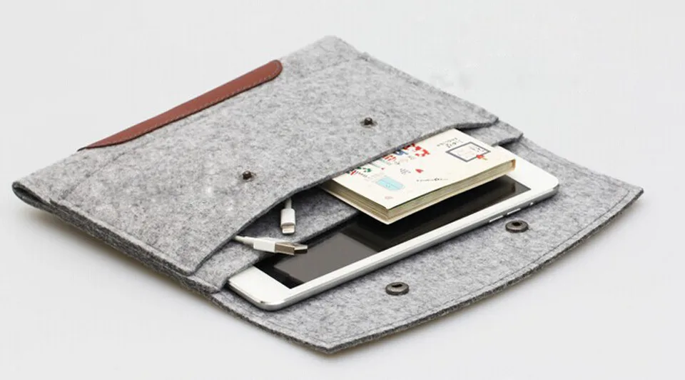 

Wool Felt Sleeve Case For iPad mini /ipad mini2/ ipad mini3 Tablet Universal Pouch envelope bag for ipad 2 3 4 5 air woman man