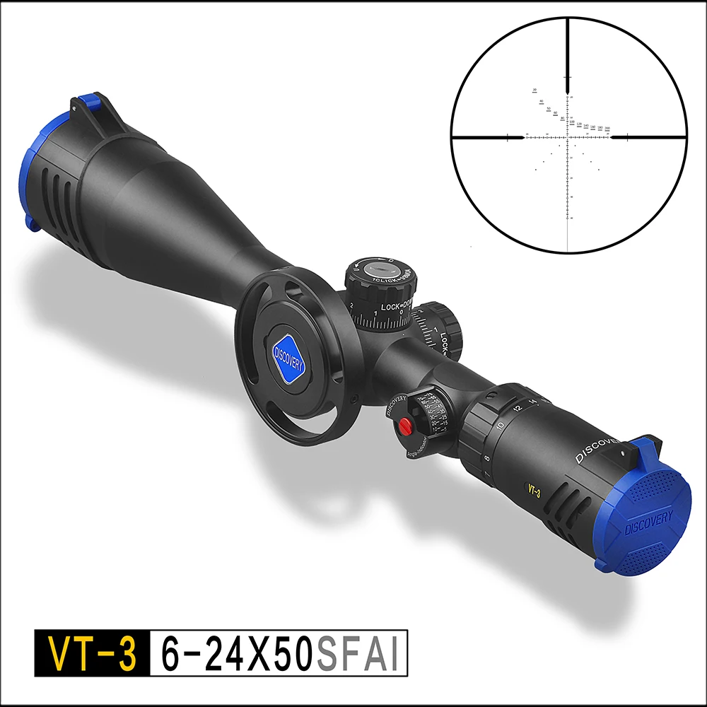 

Discovery Riflescope VT-3 6-24X50 SFAI FFP First Focal Plane Tactical Airgun Hunting Rifle Scope Optic Shooting Sniper Tactical