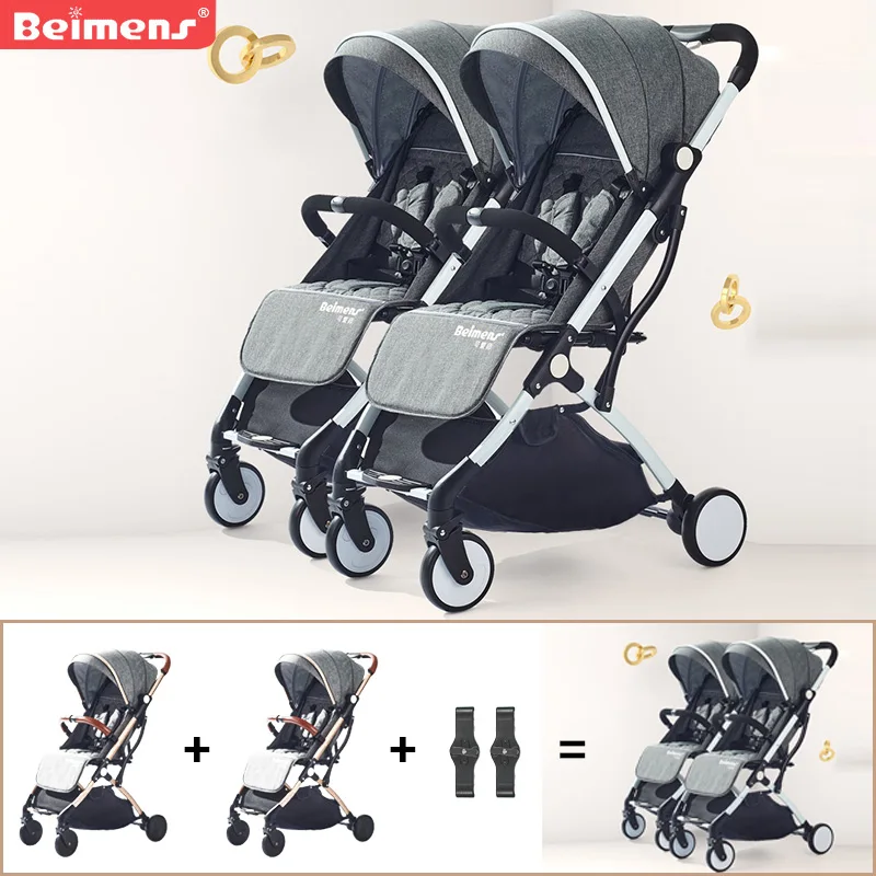 Trend Product  2020 twins baby stroller ultra-light folding umbrella stroller travel double strollers brand can be 