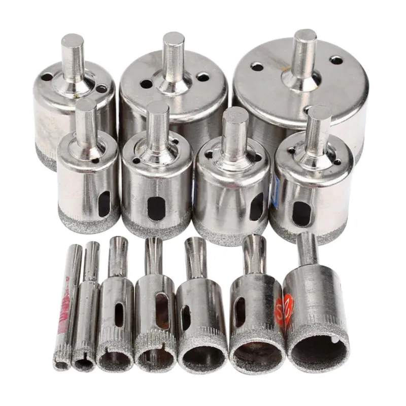 

15 Sets Of Hollow Drill Bit With Hole Dr meter Diamond Extractor Ceramics Porcelain Tools Parts 6-50mm Home Tool