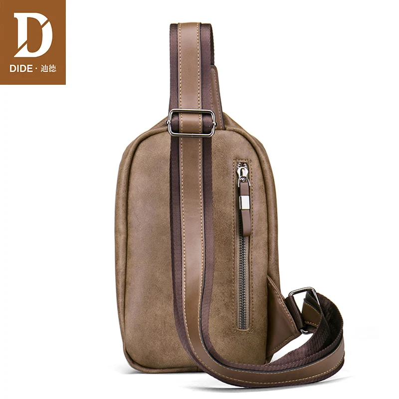 DIDE جلد الكتف أكياس للرجال عارضة خمر العلامة التجارية رجل رسول حقيبة للذكور الأعلى مقبض حقائب باد الأزياء الصدر حقيبة DIDE جلد الكتف أكياس للرجال عارضة خمر العلامة التجارية رجل رسول حقيبة للذكور الأعلى مقبض حقائب باد الأزياء الصدر حقيبة