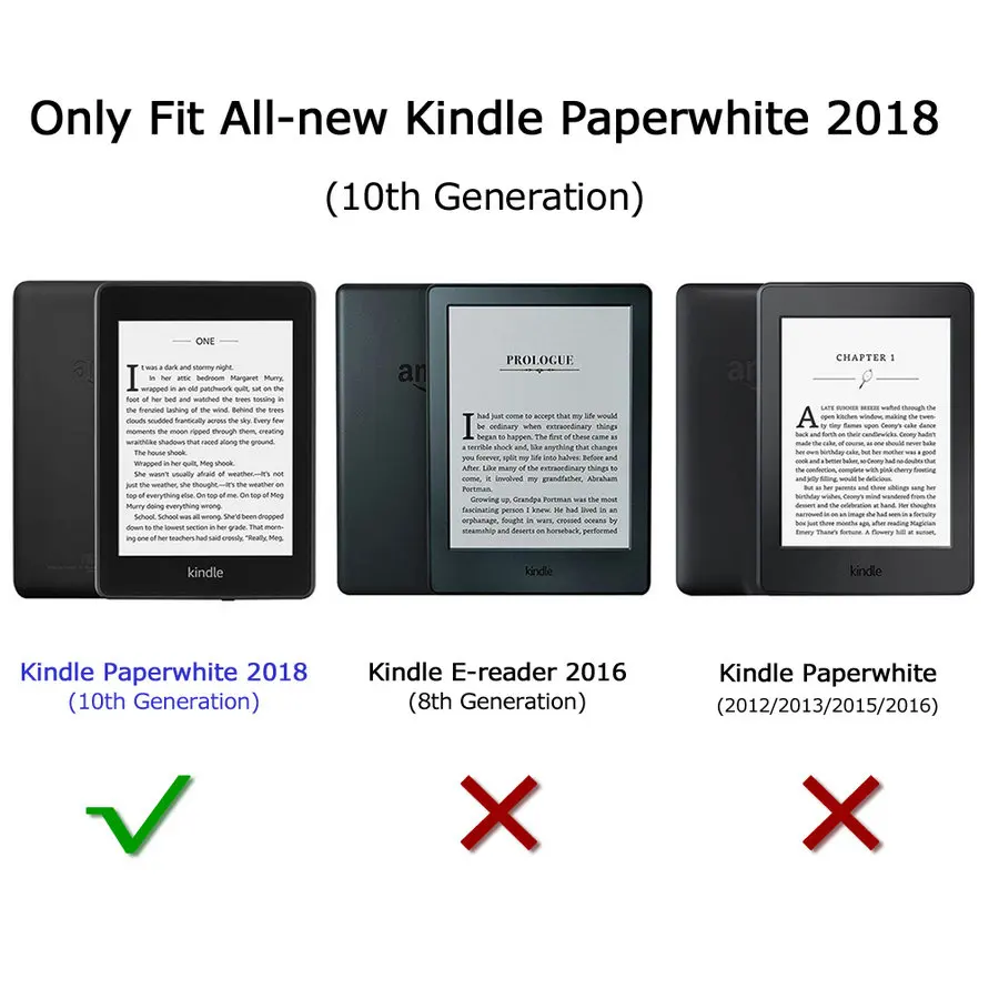 Для Amazon Kindle Paperwhite 4(подходит только 10th Gen, Release) чехол для электронной книги тонкий кожаный чехол-книжка с рисунком умный чехол