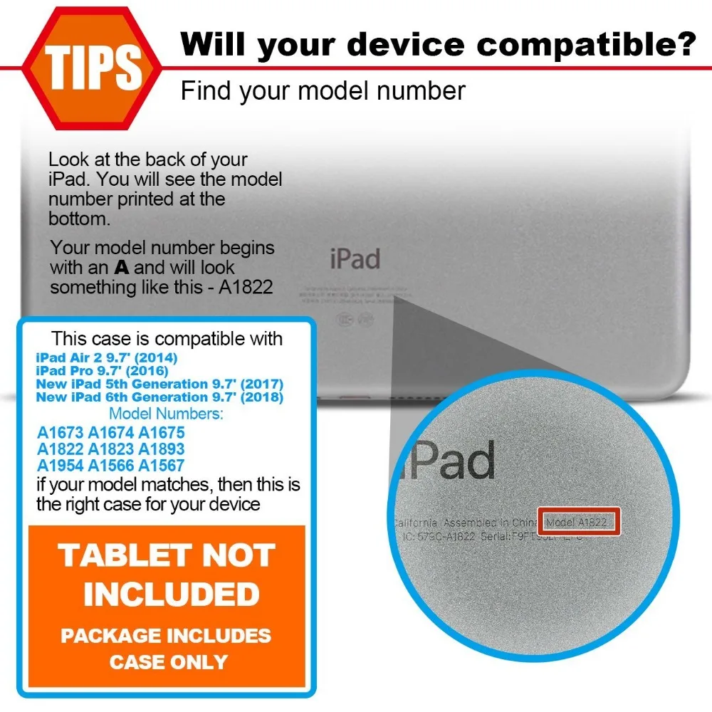 Чехол для iPad Air 2 3 слоя прочный ударопрочный силиконовый защитный чехол подставка
