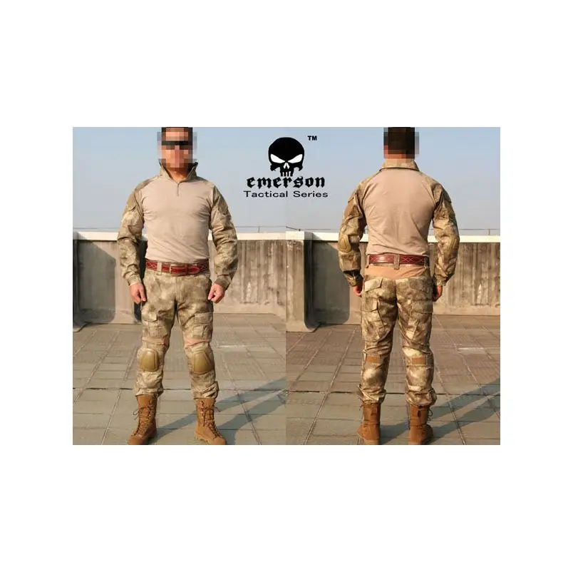 USMC A TACS камуфляжная тактическая Униформа для страйкбола облегающий Камуфляжный