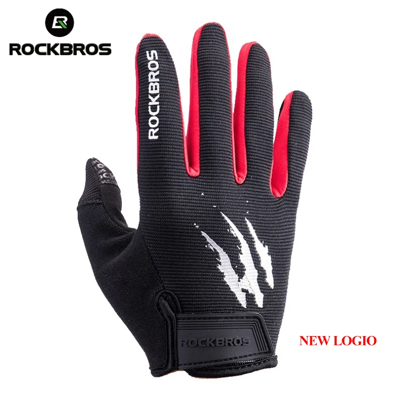 ROCKBROS Велосипед Перчатки Полный Finger MTB Сенсорный Экран Гель Мягкий Дышащий