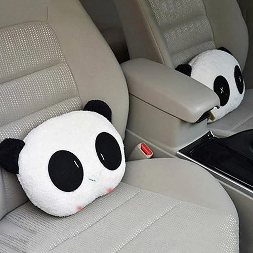 Автомобильная подушка, 1 шт., милая креативная панда для автомобиля, подушка для шеи, подголовник, подушка, коврик, Автомобильная подушка