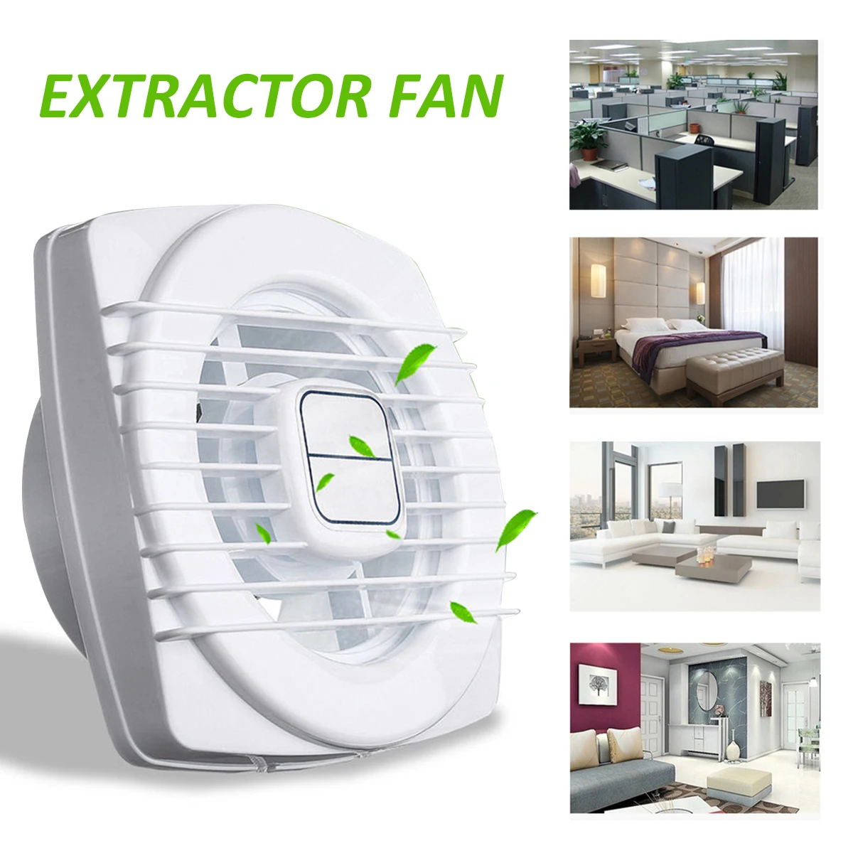 

4 Inch 220V 12W Ventilating Exhaust Extractor Fans Plastic Draw Line Ventilator Hang Fan Window Wall Bathroom Toilet Kitchen