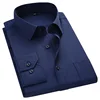 Plus Large Size 8XL 7XL 6XL 5XL Mens Business Casual Long Sleeved Shirt Classic White Black Dark Blue Male Social Dress Shirts ► Photo 1/6