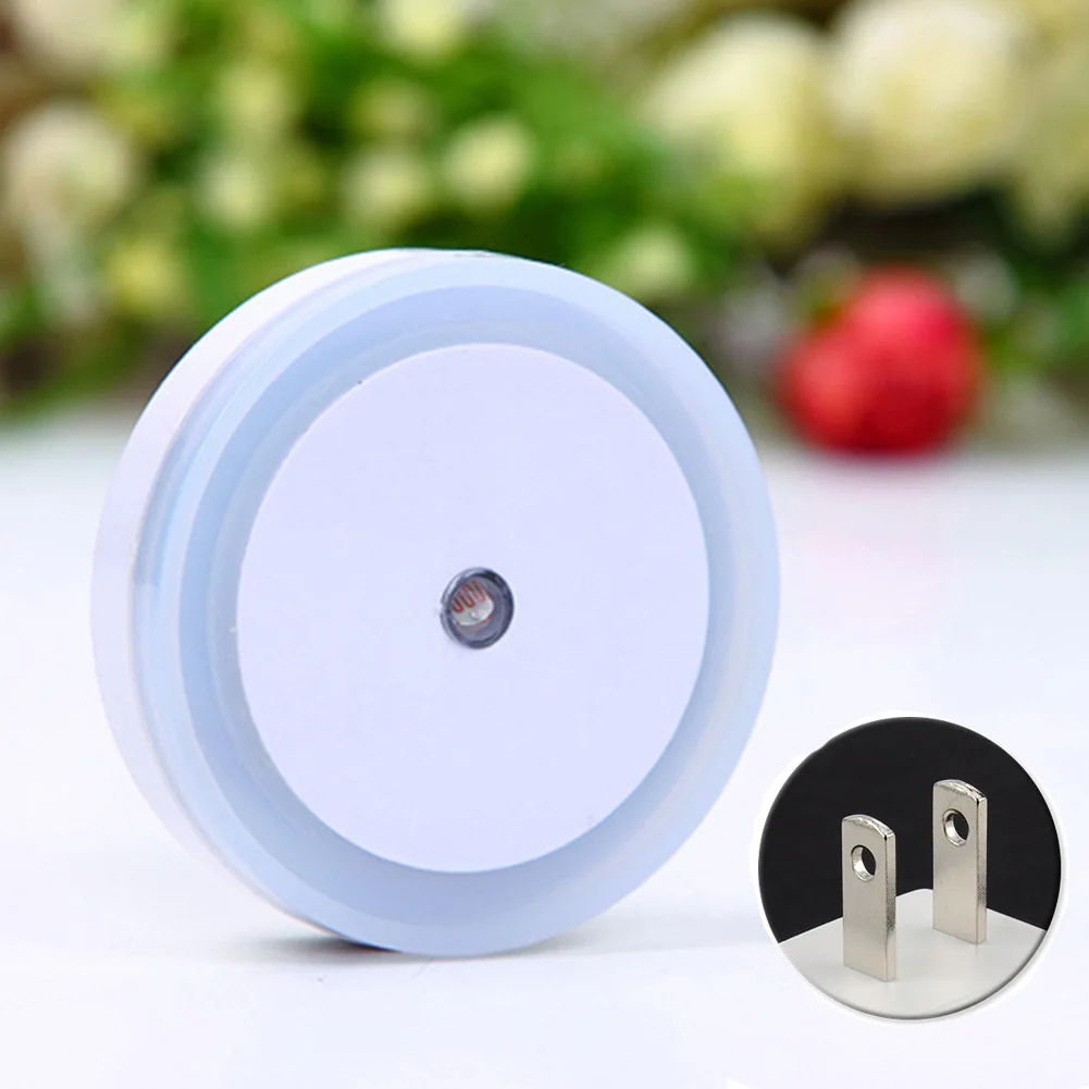 

Small Bedroom Light Control Energy Saving Wall Lamp LED Bulb Nightlight Home Gifts Round Plug