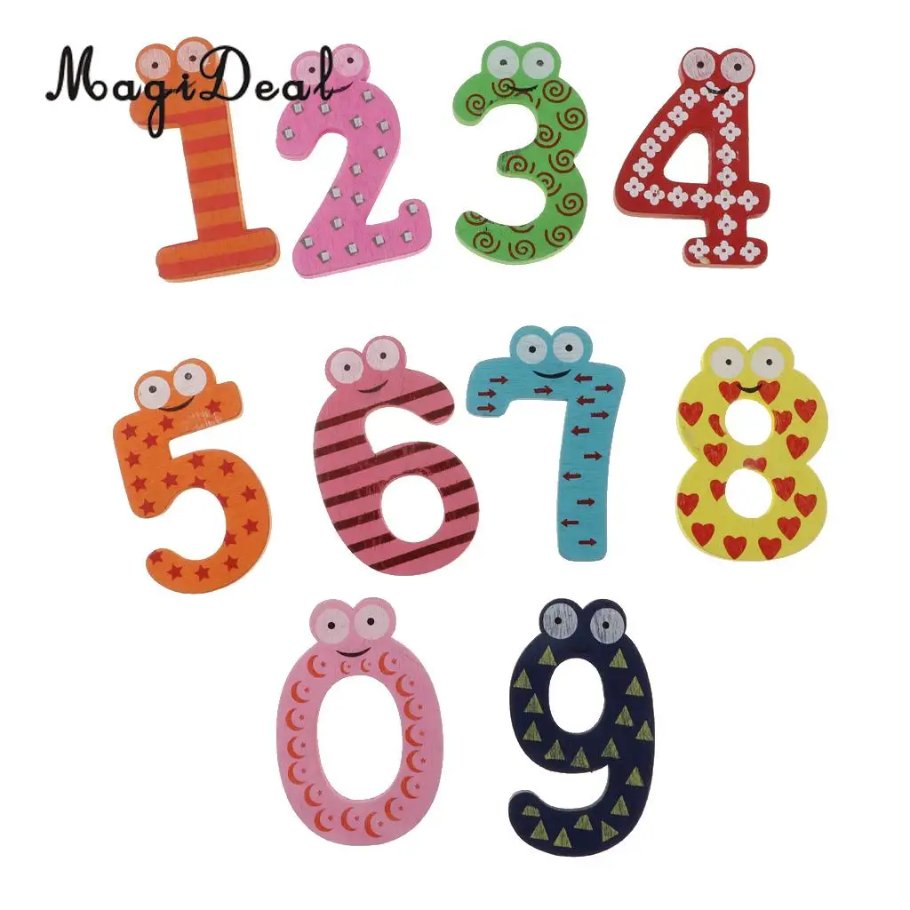 2 set Wooden Magnetic Number & Magnetic Letters A-Z Alphabet Learning Wooden Fridge Magnets Kid Educational Math Counting Toys