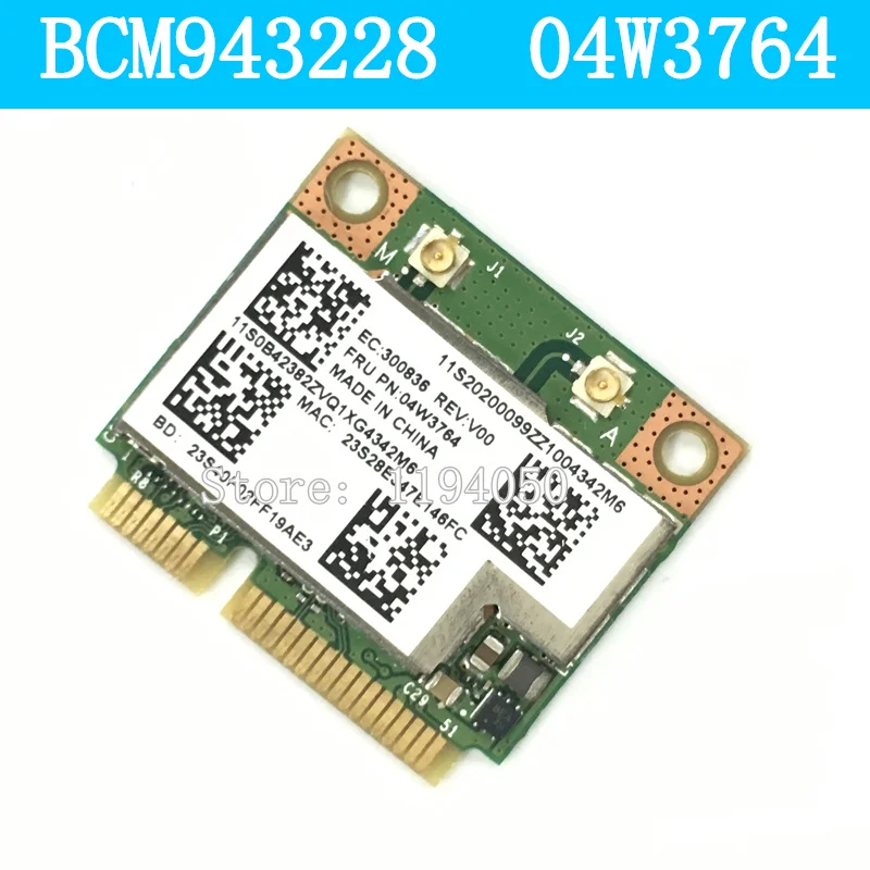 IBM BCM943228HMB 04W3764 WIFI Wireless Bluetooth 4.0 Half MINI PCI-E Card Compact for Lenovo E130 E135 E330 E335 E530 E535 E430 IBM BCM943228HMB 04W3764 WIFI Wireless Bluetooth 4.0 Half MINI PCI-E Card Compact for Lenovo E130 E135 E330 E335 E530 E535 E430
