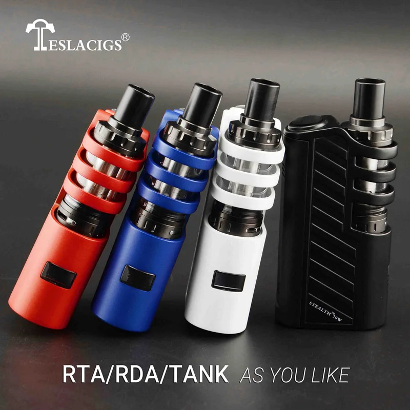 Original Tesla Stealth 70W Kit with Shadow Tank 3.5ml or The CARRATE 22 RTA 2ml TC BOX MOD Vaporizer VW/TC(Ni200/Ti/SS316) | Электроника
