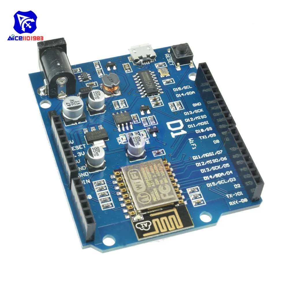 OTA WeMos D1 CH340 CH340G WiFi макетная плата ESP8266 ESP-12 ESP-12E модуль для Arduino IDE UNO R3 Micro USB ONE 3,3 v 5v 1A