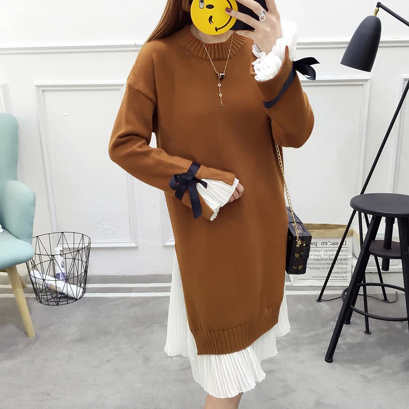 4xl Женская одежда 2017 Весна Осень Зима корейские vestidos модные новые длинные