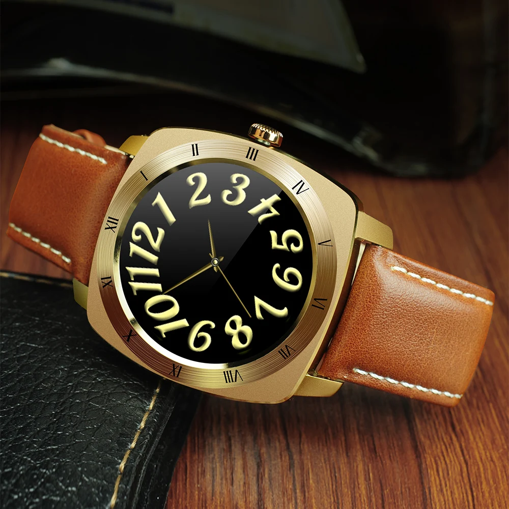 

FLOVEME  Bluetooth Smart Watch Wrist Smartwatch for Apple IOS Samsung Android Smartphone Men Women Leather Wristwatch