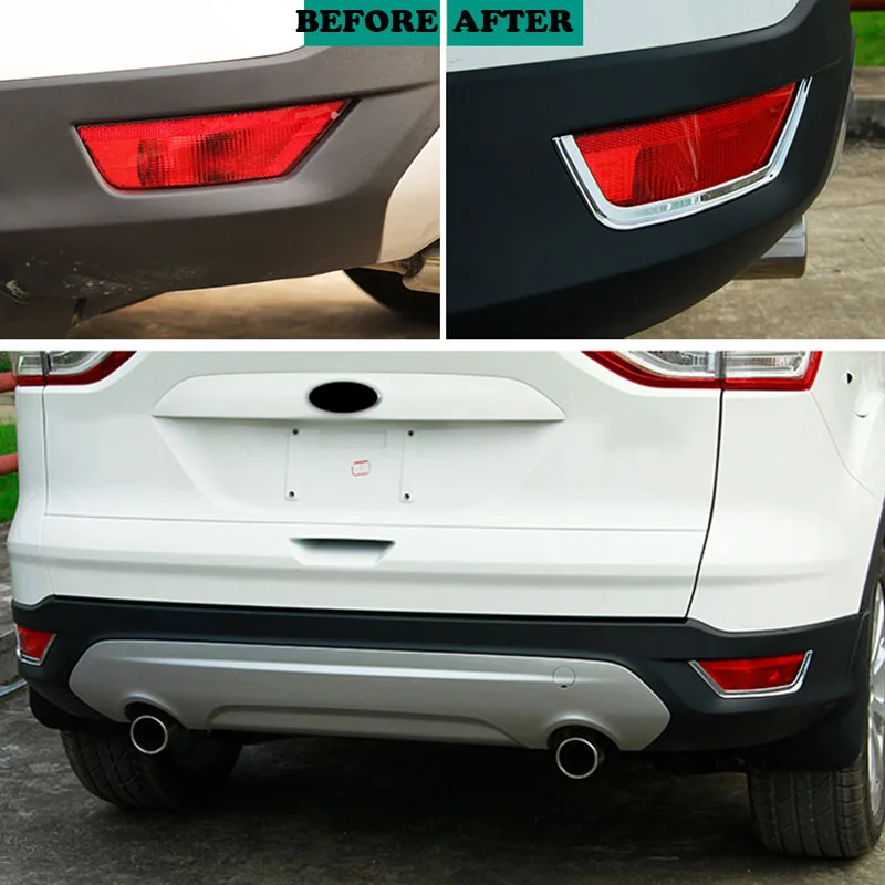 Хромированный задний отражатель для Ford ession Kuga 2013 2014 2015 2016 2017 2018 противотуманный