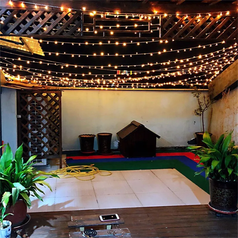 10-50M LED String Lights Christmas New Year Garland Decoration for Street Room House Garden Outdoor Use DIY Decor EU US Plug in
