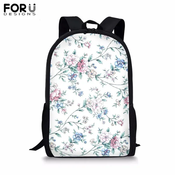 FORUDESIGNS настроить уникальный рюкзак для подростка девочка мальчик красочный цветок школьная сумка Детский студенческий рюкзак plecak - Цвет: CDYH0629C