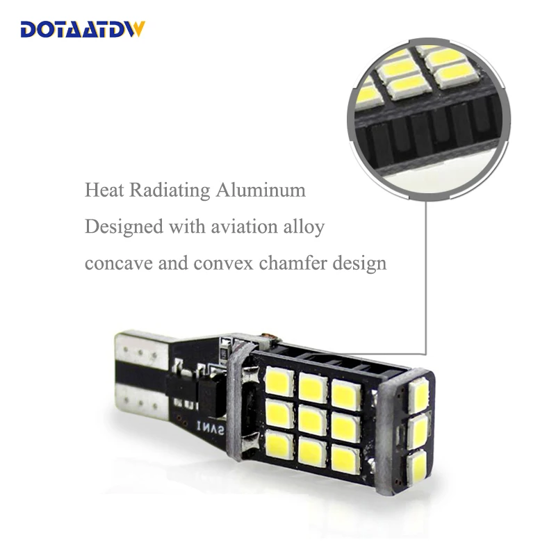 2x ошибок T15 W16W 921 912 21SMD CREE чип 2835 Автомобильный светодиодный обратный светильник
