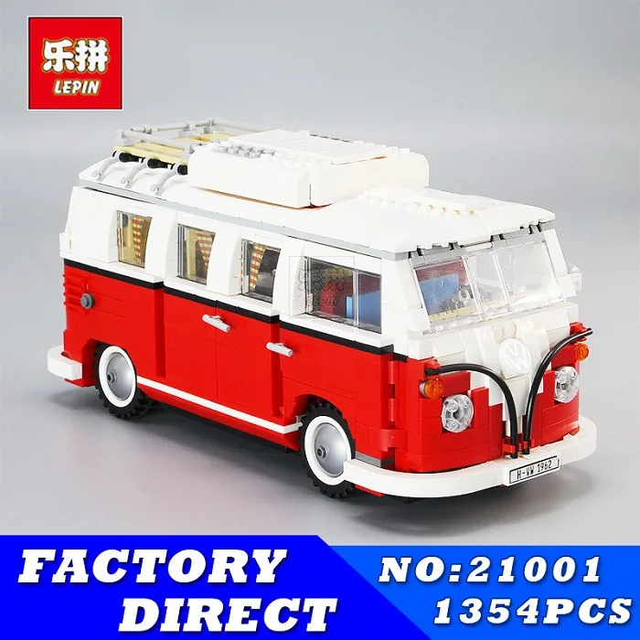

LEPIN 1354pcs 21001 Technic Series Creator Volkswagen T1 Camper Van Model Building Blocks Bricks Toys for Children Gifts 10220