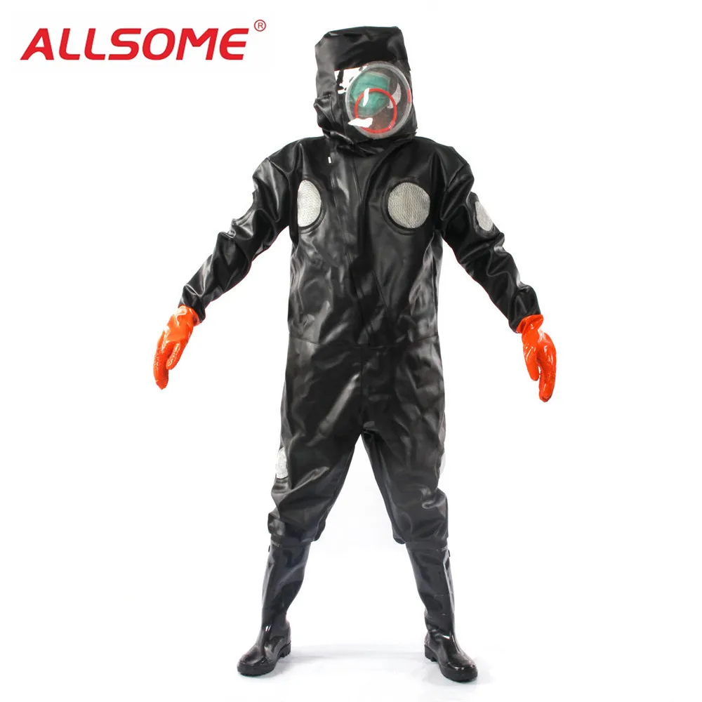 

ALLSOME Generic PU Full Beekeeping Bee Suit BeeKeeping Thickened Pervious Protective Easibee Tools Set HT2413-2415