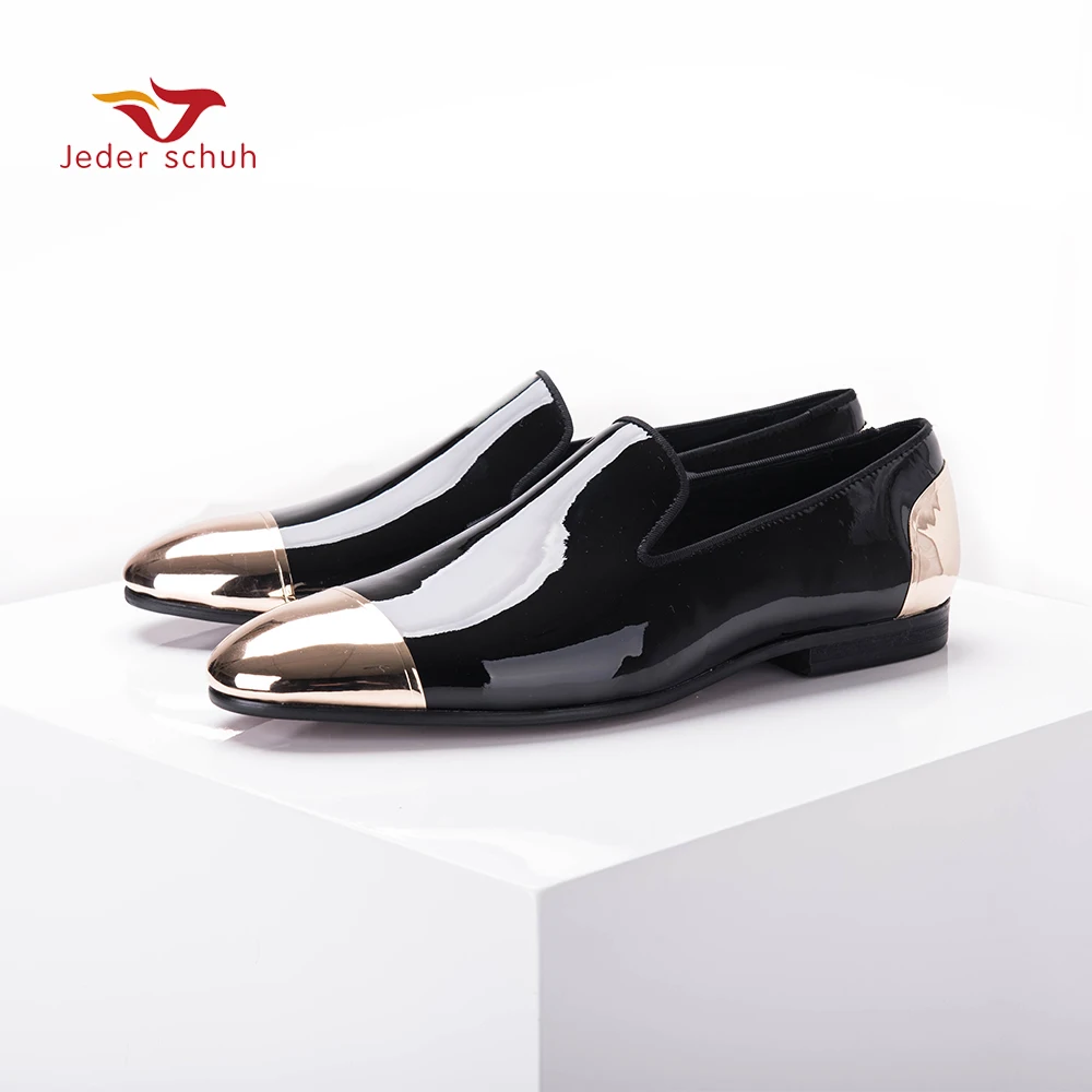 Shoes Boda Negro Y Zapatos Más Charol Hechos Black Jeder Vestir Shos Blanco El Mano Hombres white Los Nuevo Tamaño A De Mocasines Partido Schuh wIqxXg7