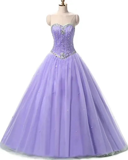 ANGELSBRIDEP розовое Пышное Платье сладкий 16 роскошное милое Кристальный Тюль Плюс Размер Vestido De Debutante Формальное Пышное Платье - Цвет: Lavender