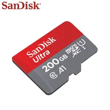 Карта памяти SanDisk Ultra 200 ГБ SDXC Micro SD карта класс 10 A1 UHS-I максимальная скорость чтения 98 м/с TF карта Microsd