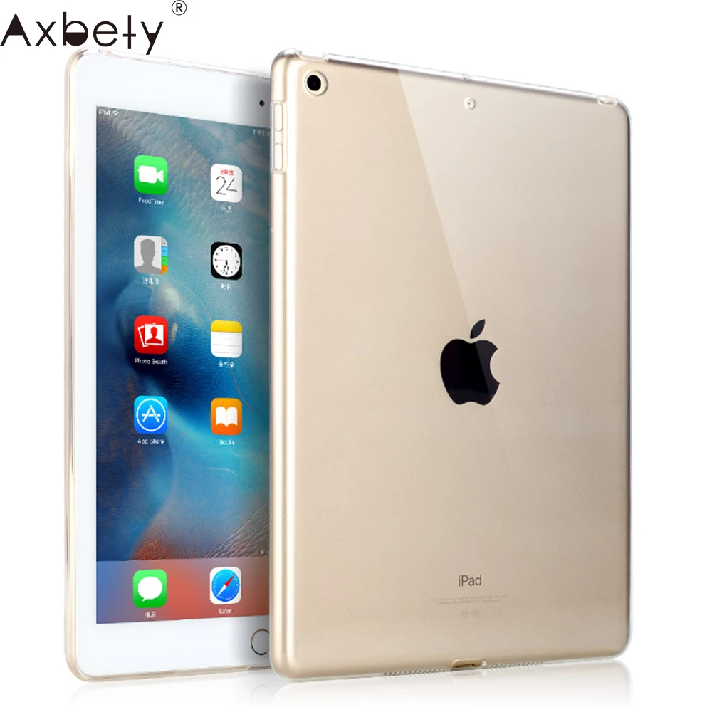 Tempered for iPad 2 3 4 Air Mini Pro 9.7 2018 New Smart Clear Gel Case Cover