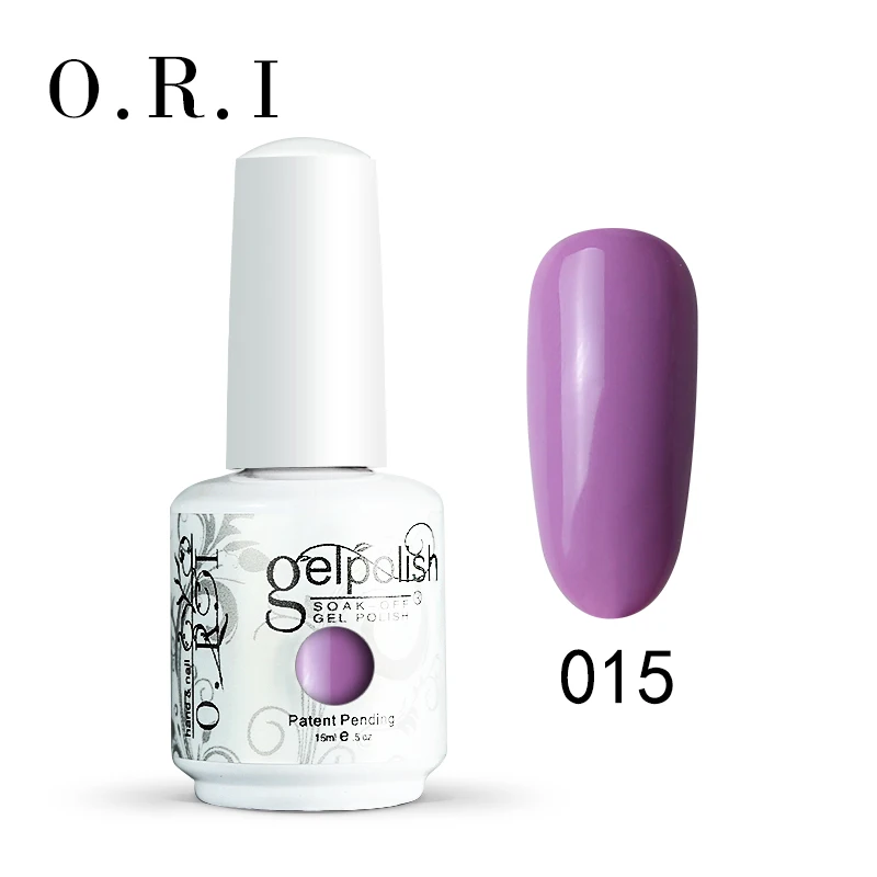 O.R.I 15 мл Гель-лак для ногтей 148 цветов стойкий дизайн ногтей УФ-гель для фототерапии акриловый Пигмент Блеск лак для ногтей - Цвет: 015