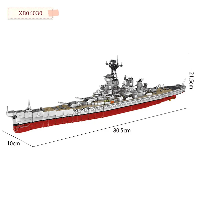 

XINGBAO Building Blocks Bricks XB06030 Self-Locking Bricks Technic USS Missouri Battleship Military Series 2631Pcs D25