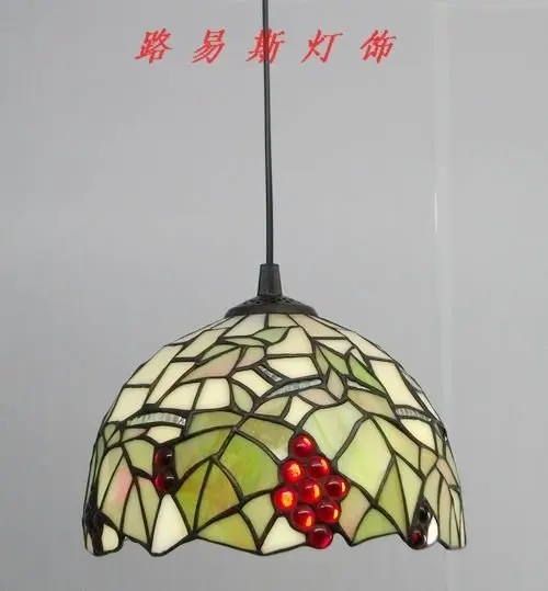 Виноградная маленькая Подвесная лампа Tiffanylamp Европейское настольное освещение