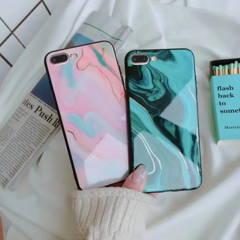 Marble pattern shatter resistant phone case for iphone 6