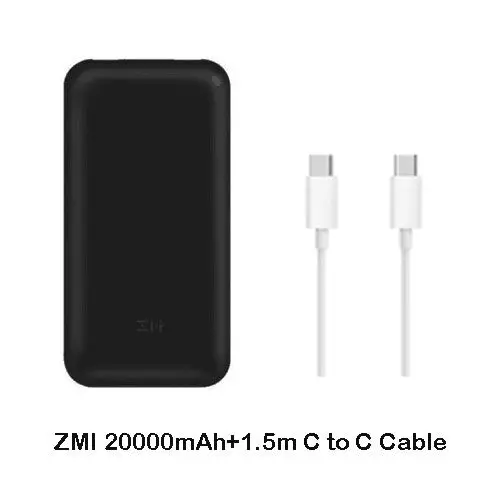 ZMI power Bank 20000 мАч 15000mAhUSB-C PD 2,0 внешний аккумулятор Портативная зарядка 3,0 type-C зарядное устройство для Macbook - Цвет: QB820 Type-C to Typc