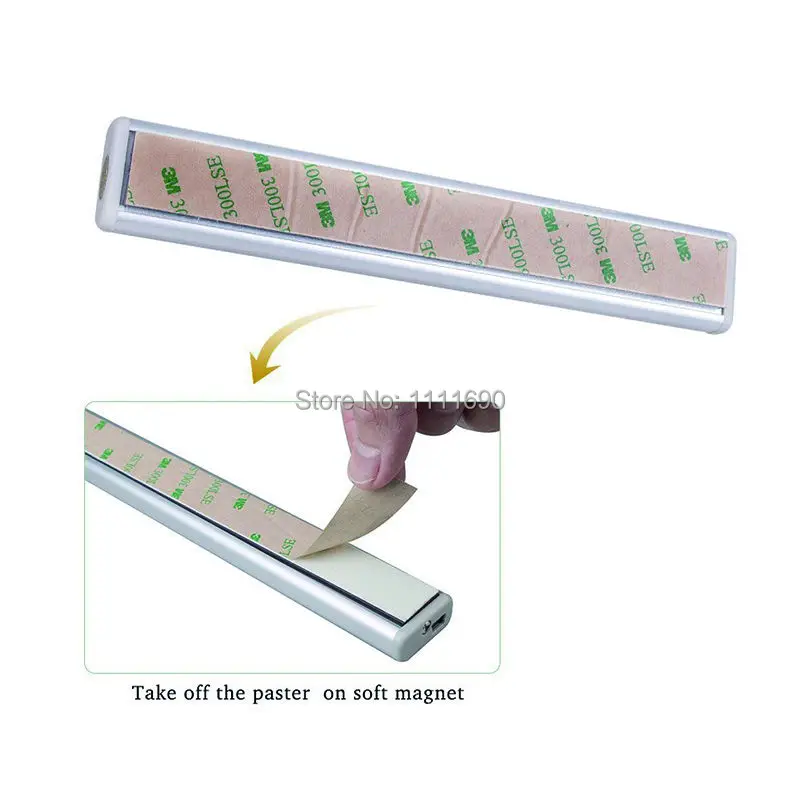 Перезаряжаемая палка на любом месте 10-светодиодная USB зарядка беспроводной датчик движения шкаф СВЕТОДИОДНЫЙ ночник с магнитной полосой