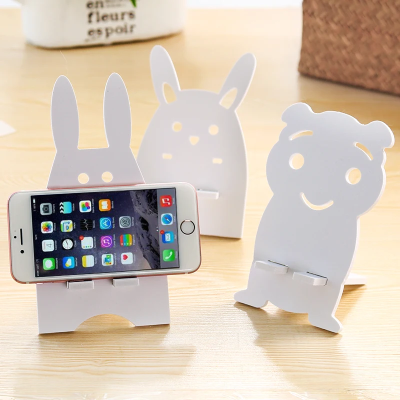 Univeral Lazy Mobile Phone Holders Stands Accessory Cute Cartoon Animal Rabbit Bear Cellphone Tablet Desktop Holder Stand