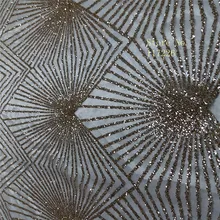 Дизайн свадебные кружева, тюль нигерийской свадьбы шнурки с Sparkly блестки приклеены блеск популярных