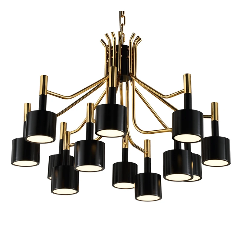 

Post Modern 12 head Chandelier Lamp Toolery creative Suspension Toolery Nordic New Design iron lampshade home shop decoration