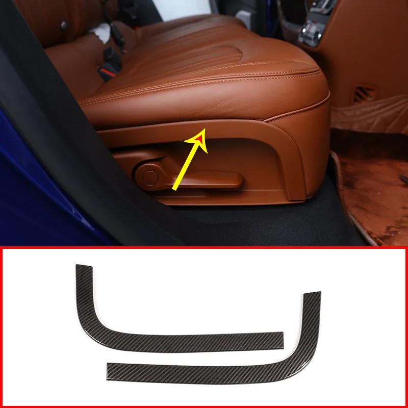 ABS Plastic Car Rear Row Seat Decoration Strips Trim for Maserati Levante 2016 2017 2018